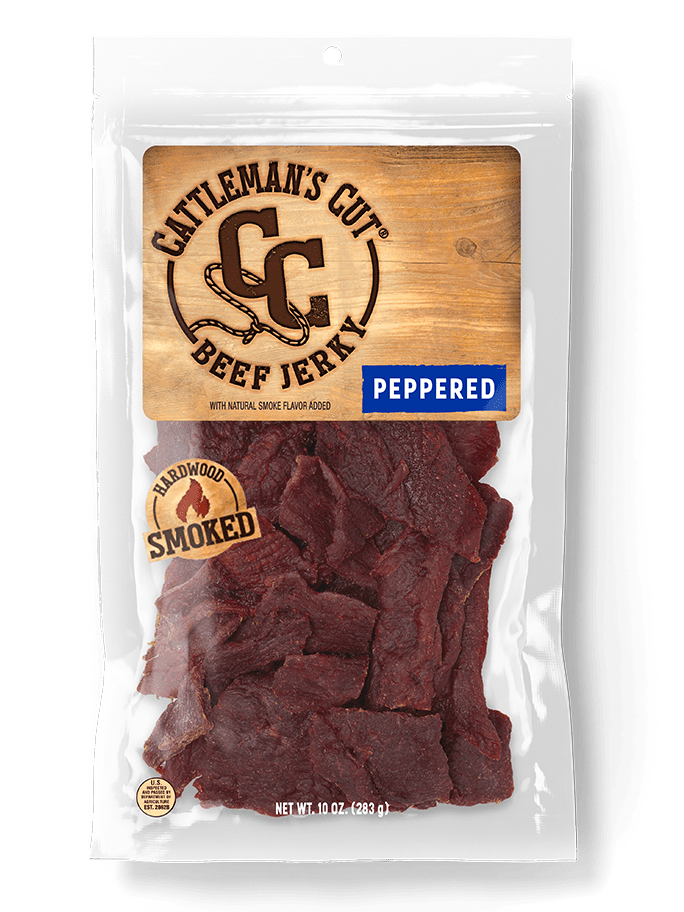 CATTLEMAN'S CUT PEPPERED BEEF JERKY 10 OZ