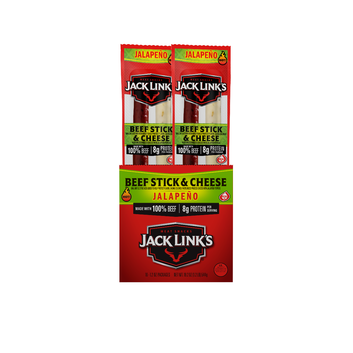 JACK LINK'S JALAPENO BEEF JERKY & CHEESE