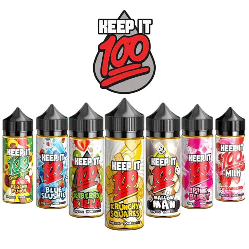 KEEP IT 100 E-LIQUID VAPE E-JUICE 100 ML