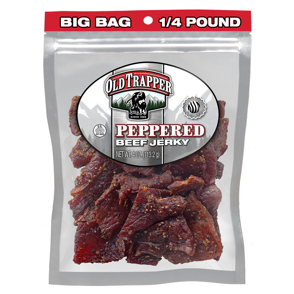 OLD TRAPPER TRADITIONAL STYLE BEEF JERKY - PEPPERED