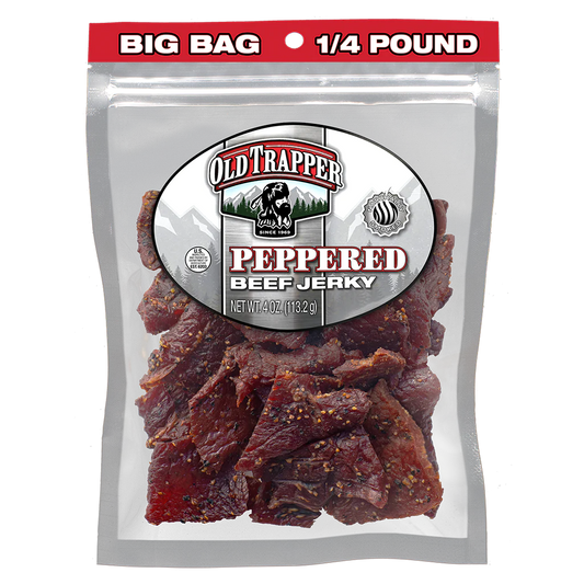 OLD TRAPPER TRADITIONAL STYLE BEEF JERKY - PEPPERED