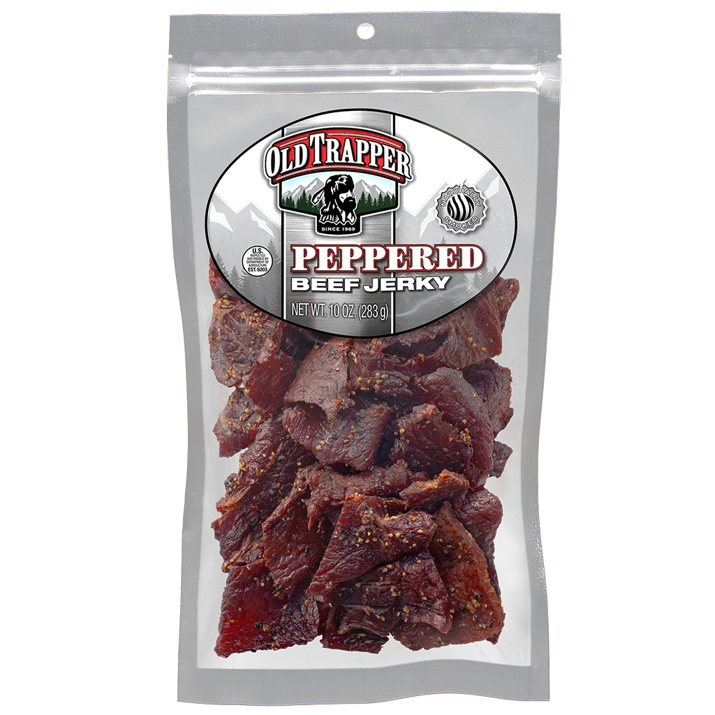 OLD TRAPPER TRADITIONAL STYLE BEEF JERKY - PEPPERED