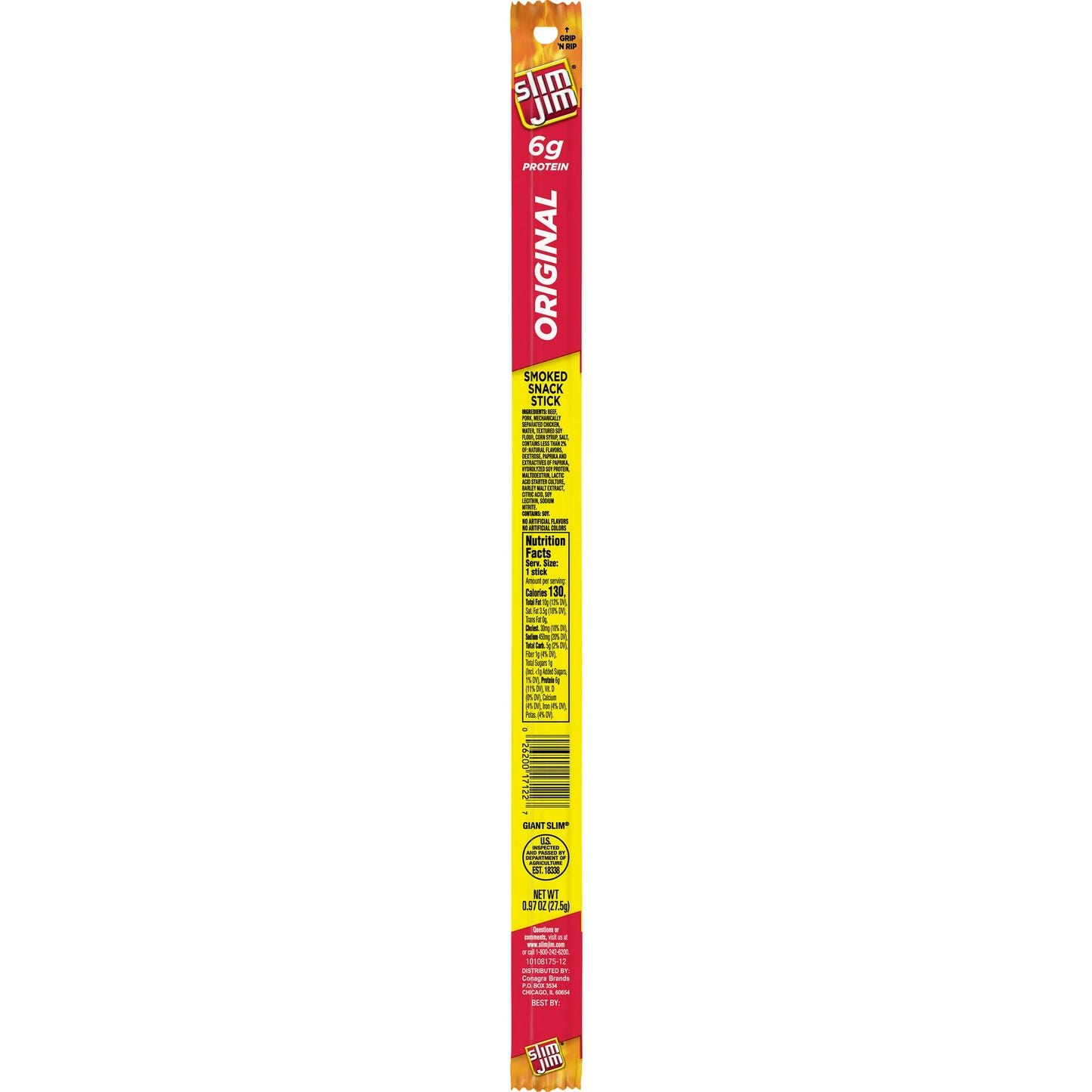 SLIM JIM ORIGINAL GIANT MEAT STICK BEEF JERKY