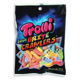 Trolli - Gummi Sour Brite Crawlers Candy 5.00 oz