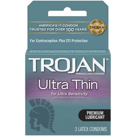 Trojan - Condoms - Premium Latex Lubricated Ultra Thin 3.00 ct