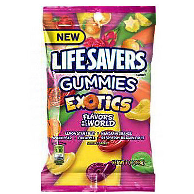 Life Saver Gummy Exotic Peg 7 oz