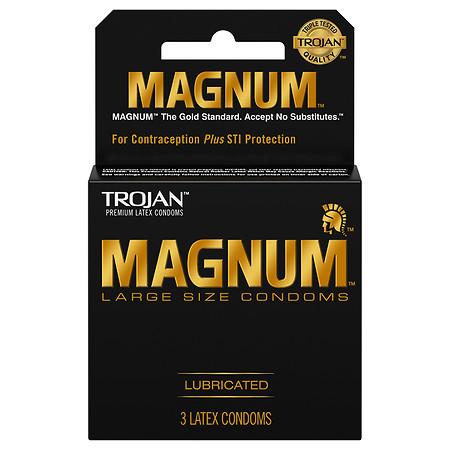 Trojan - Magnum Condoms - Large Size Lubricated Latex 3.00 ct