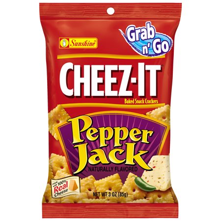 Cheez-It Grab n' Go Pepper Jack Baked Snack Crackers 3 oz. BIG Bag
