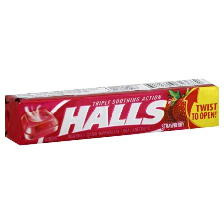 Halls - Menthol Cough Drops - Strawberry 9 ct