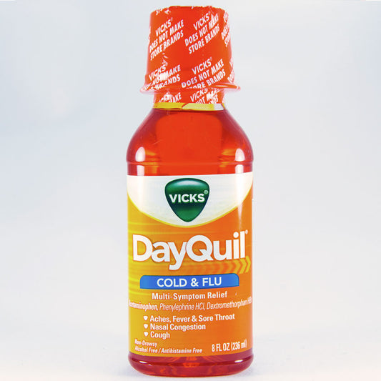 Vicks Dayquil Multi-Symptom Cold & Flu Relief - Liquid, 8 oz