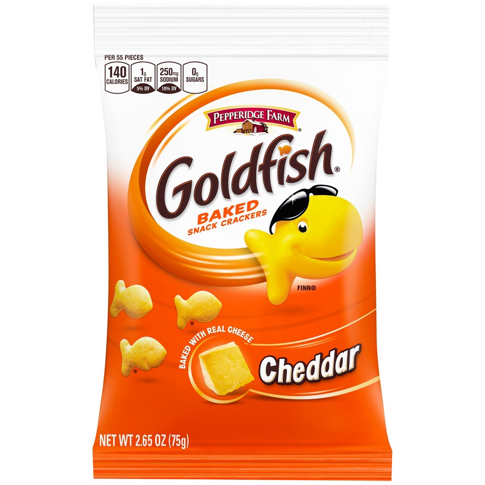 Pepperidge Farm Goldfish Cheddar Crackers, 2.65oz Snack Pack