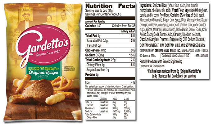 General Mills Gardettos Snack Mix Reduced Fat Original Recipe 5.25 OZ