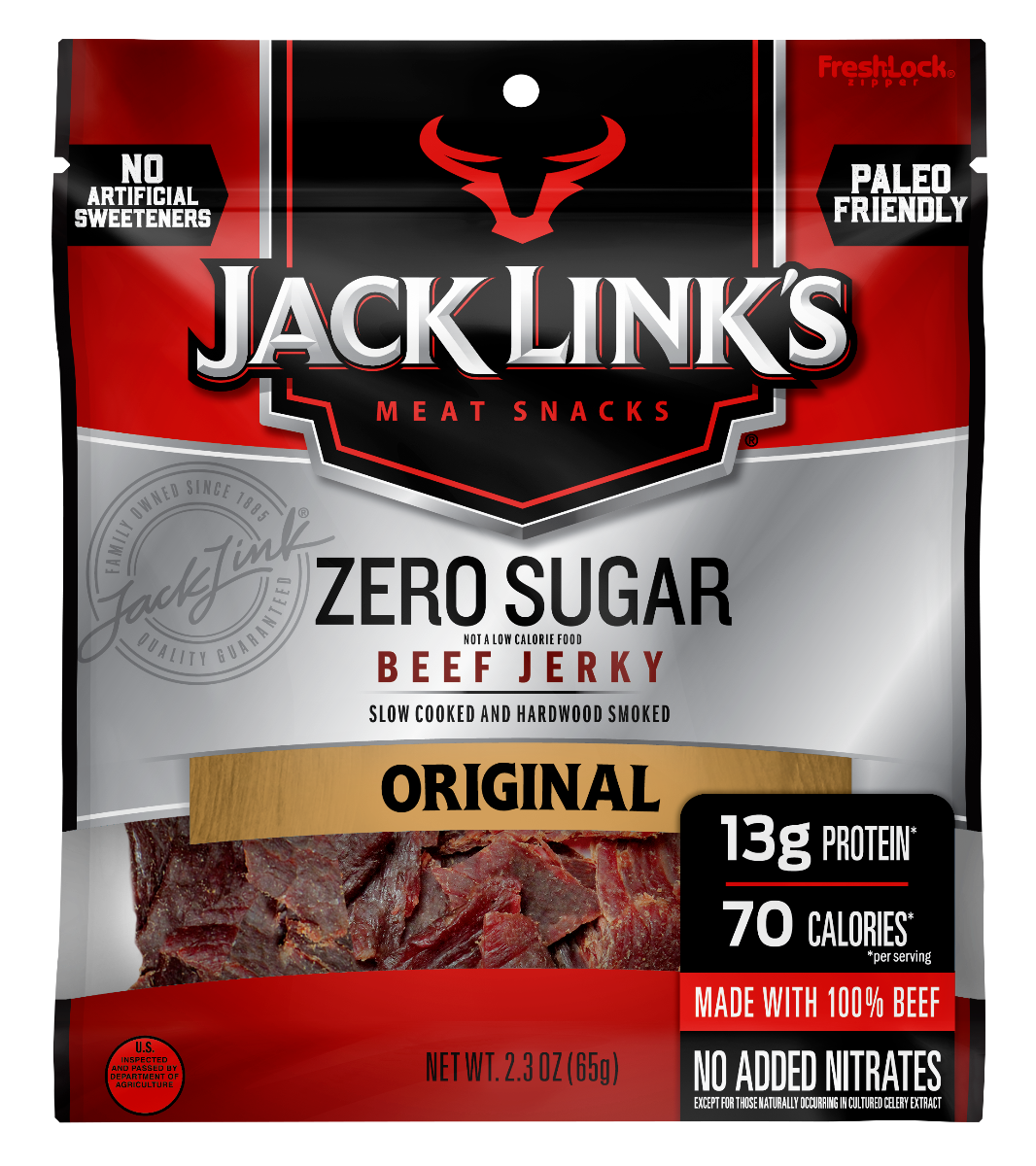 JACK LINK'S ZERO SUGAR ORIGINAL BEEF JERKY