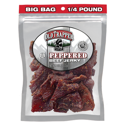 OLD TRAPPER TRADITIONAL STYLE BEEF JERKY - PEPPERED
