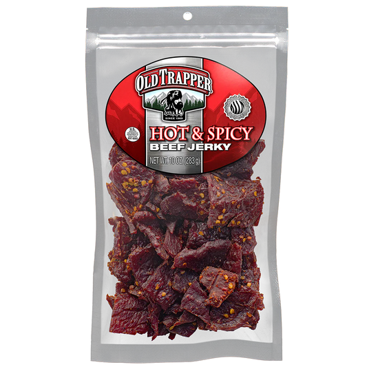 OLD TRAPPER TRADITIONAL STYLE BEEF JERKY - HOT AND SPICY