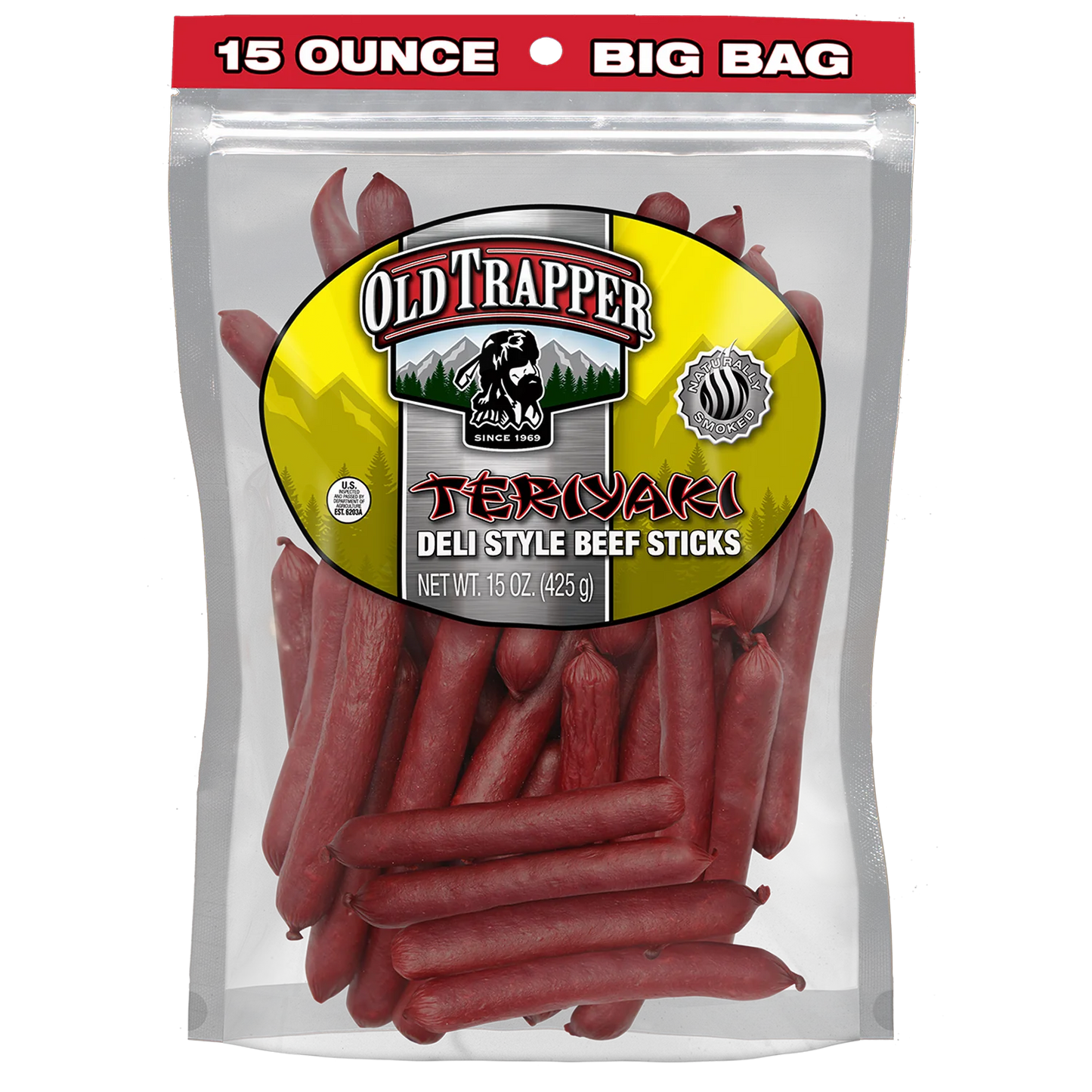 OLD TRAPPER TERIYAKI - STYLE BEEF JERKY STICKS